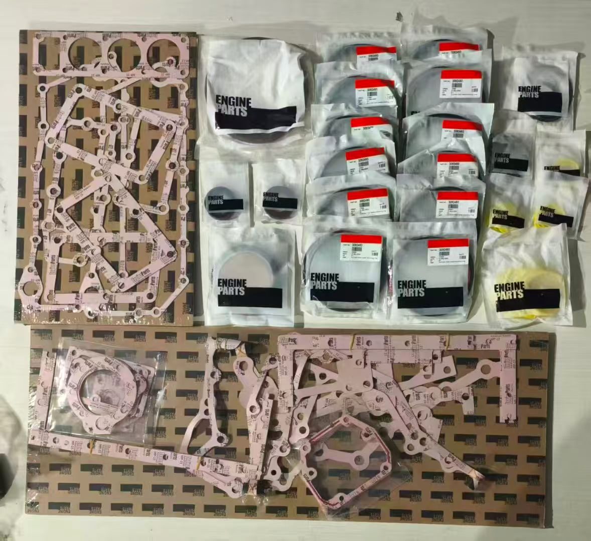 Compatible for Cummins QST30 - Upper and Lower Rebuild Kit (Full Gasket Set with Bearings)